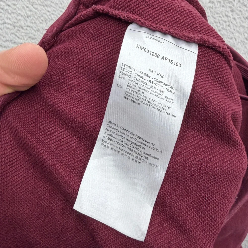 Armani Exchange Mens Burgundy Logo Joggers Sweatpants XM001266 Size L‎